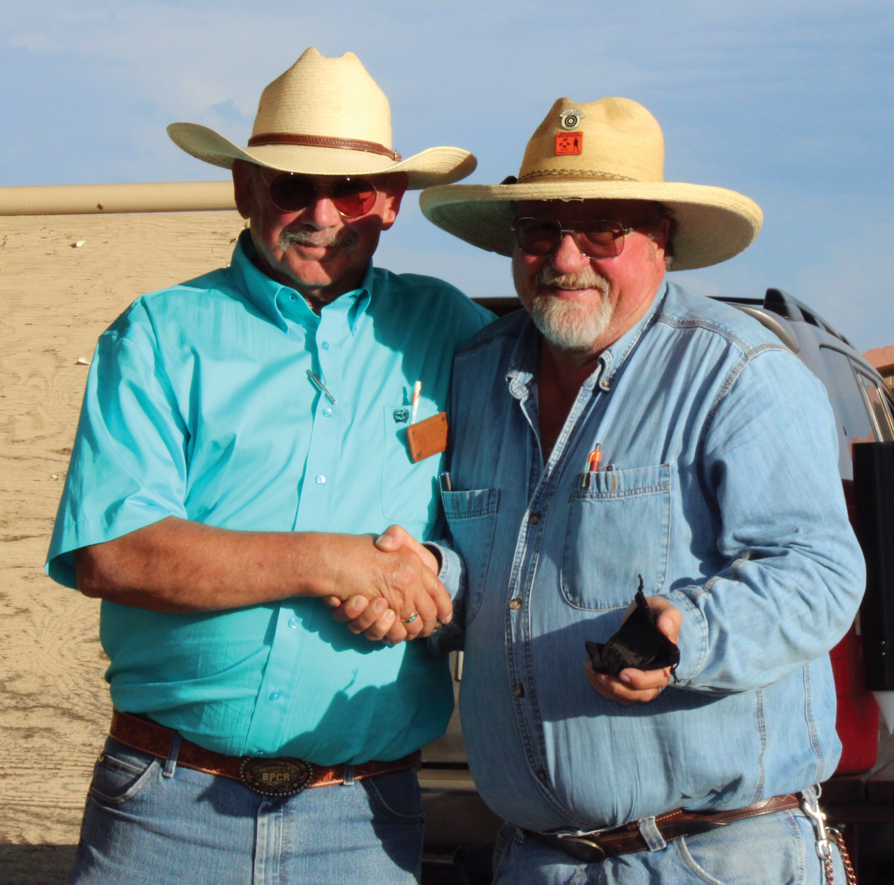 Left to Right: Joe Scott – Association President and Kenny Wasserburger – Range Equipment Officer.